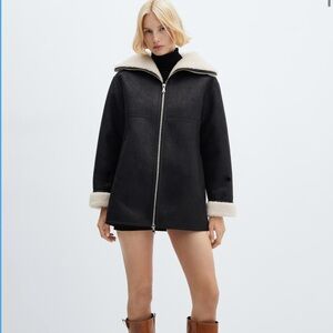 Mango faux shearling coat